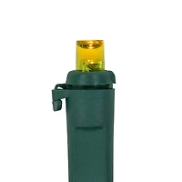 Wide Angle LED Christmas Lights - Yellow - 33' Green Wire - 100 ct