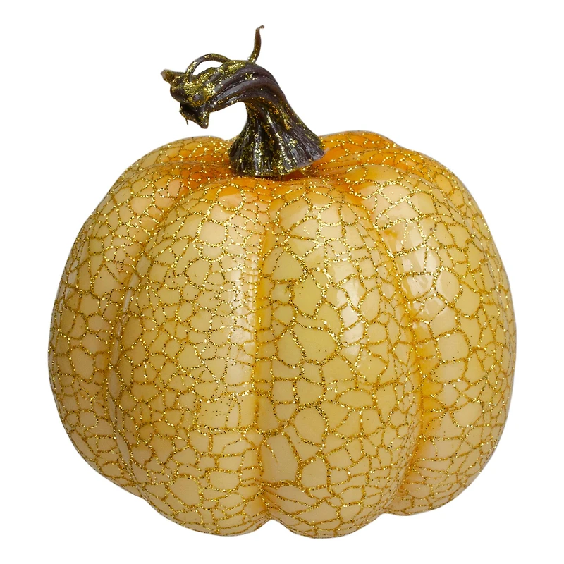 5" Orange & Cream Artificial Fall Harvest Pumpkin Set