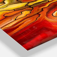 Designart 'Illusions Of Stained Glass Modern Rectangular Wall Clock