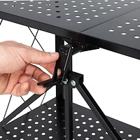 6 Pack: Honey Can Do Black Collapsible 3-Tier Metal Shelf