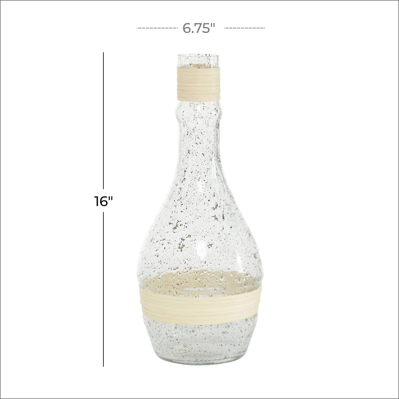 The Novogratz 16" Clear Glass Coastal Vase