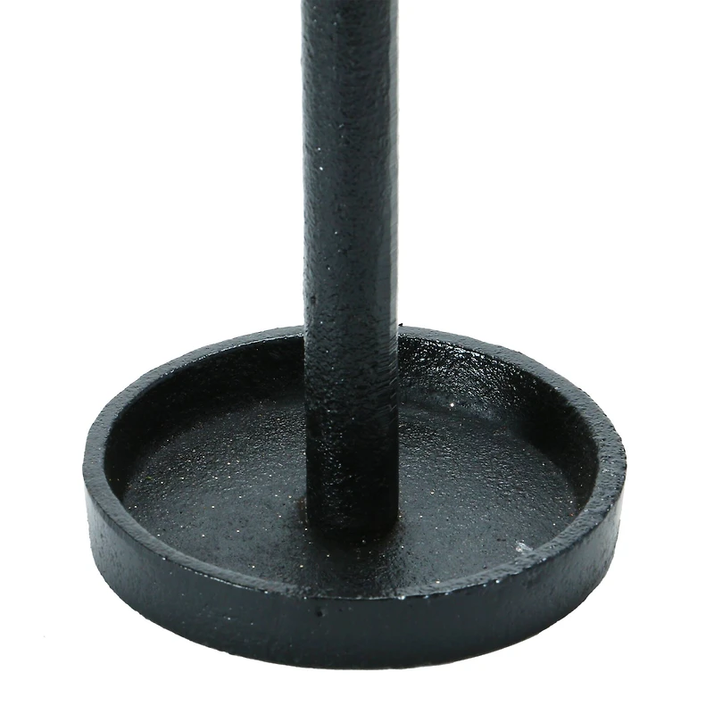 Hello Honey® 12'' Black Cast Iron Taper Candle Holder