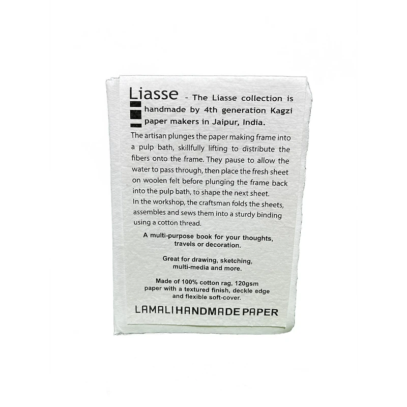 Lama Li Liasse White Soft Cover Handmade Book