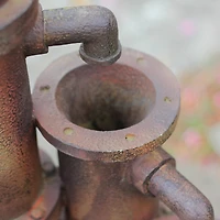 23.5" Rusted Cascading Pipes Outdoor Patio Garden Water Fountain