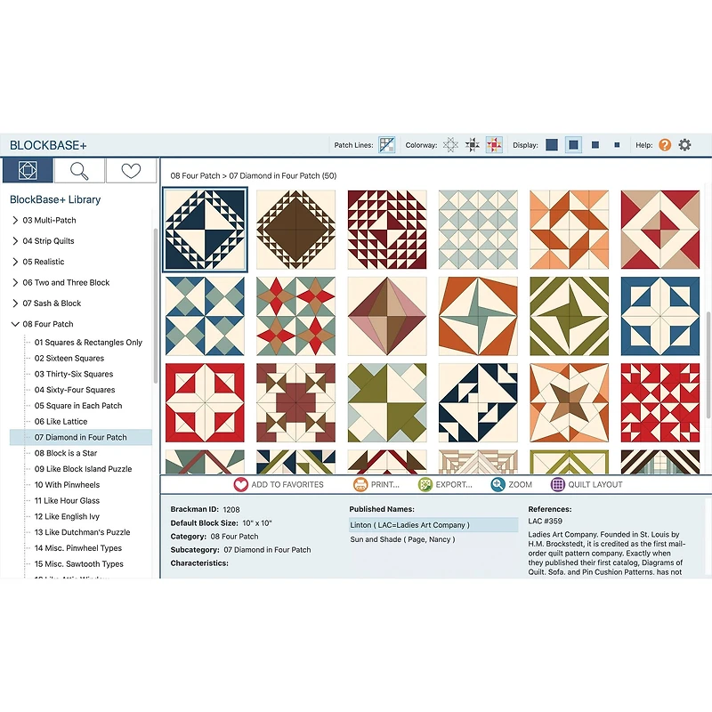 Electric Quilt® Blockbase+ Software for Mac & Windows