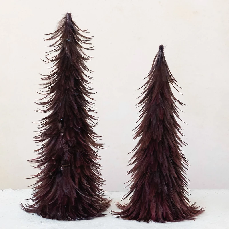 Hello Honey® Burgundy Feather Tree Décor Set
