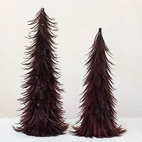 Hello Honey® Burgundy Feather Tree Décor Set