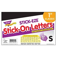 TREND Enterprises® Black 1" STICK-EZE® Stick-On Letters, 324 Pieces Per Pack, 6 Packs total of 1944
