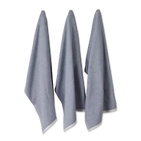 DII® French Blue Chambray Terry Dishtowels, 3ct.