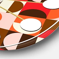 Designart 'Retro Geometric Design Ii Mid-Century Modern Wall Clock