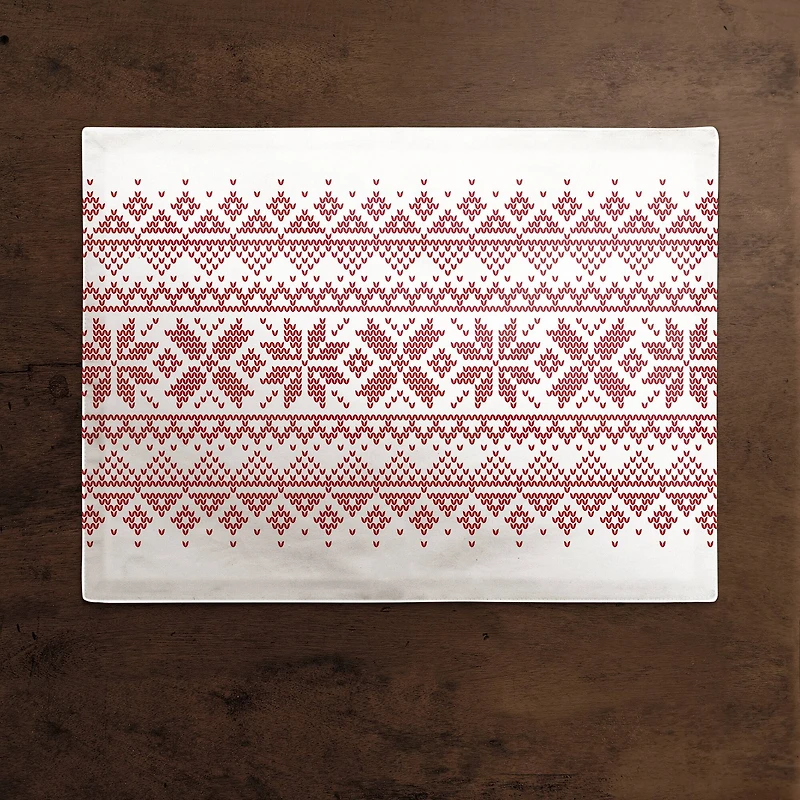 Knit Snowflakes 18x14 Cotton Twill Placemat