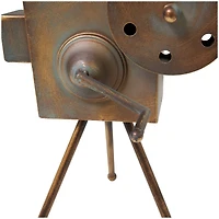 The Novogratz 16" Brown Metal Decorative Camera Film Sculpture