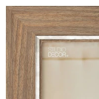 Expressions™ 8" x 10" Faux Wood with Silver Inner Frame by Studio Décor®