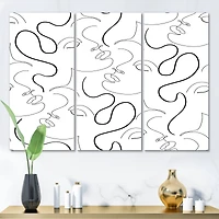 Designart - Monochrome One Line Drawing Portraits