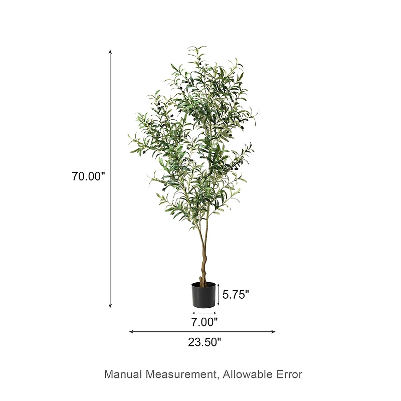 Glitzhome® 6ft. Potted Faux Olive Tree