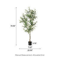 Glitzhome® 6ft. Potted Faux Olive Tree