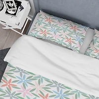 Designart 'Retro Abstract Flower Design III' Mid-Century Duvet Cover Set
