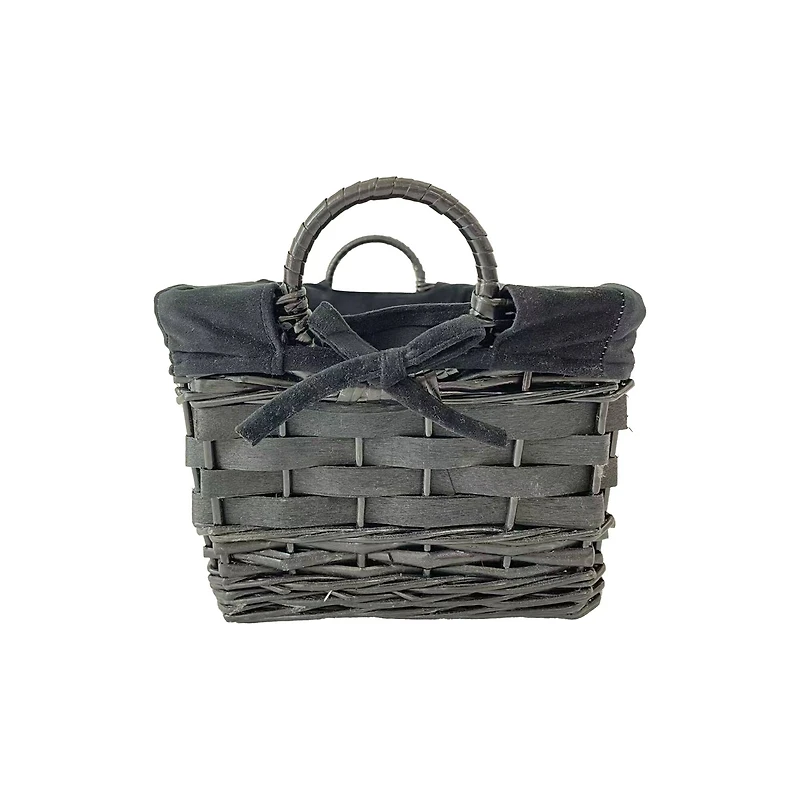 Black Velvet Lined Willow Basket by Ashland