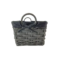 Black Velvet Lined Willow Basket by Ashland