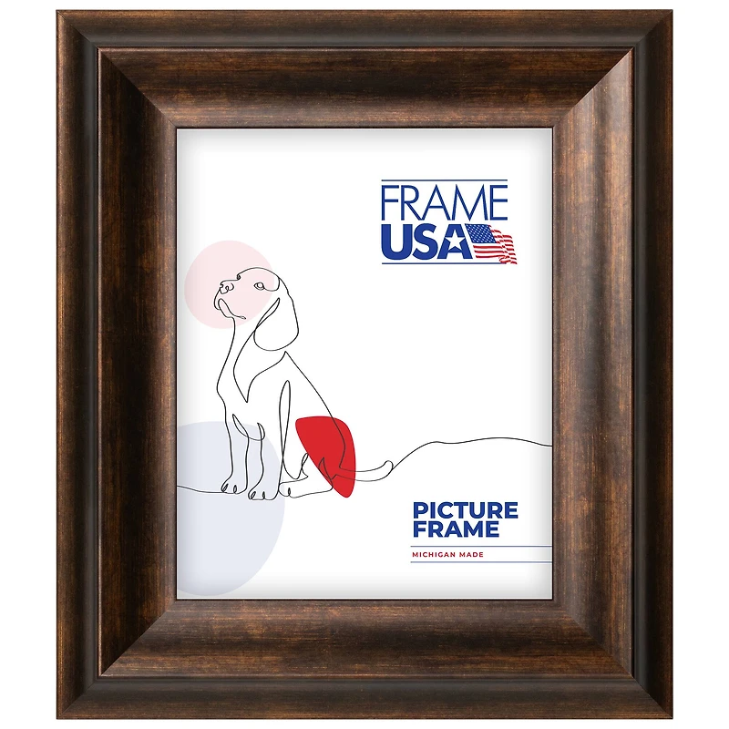 Frame USA Verona Wide Tarnished Bronze Single Image Picture Frame