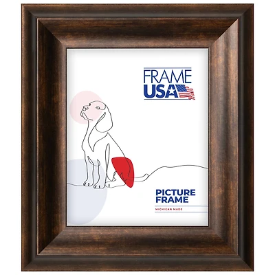 Frame USA Verona Wide Tarnished Bronze Single Image Picture Frame