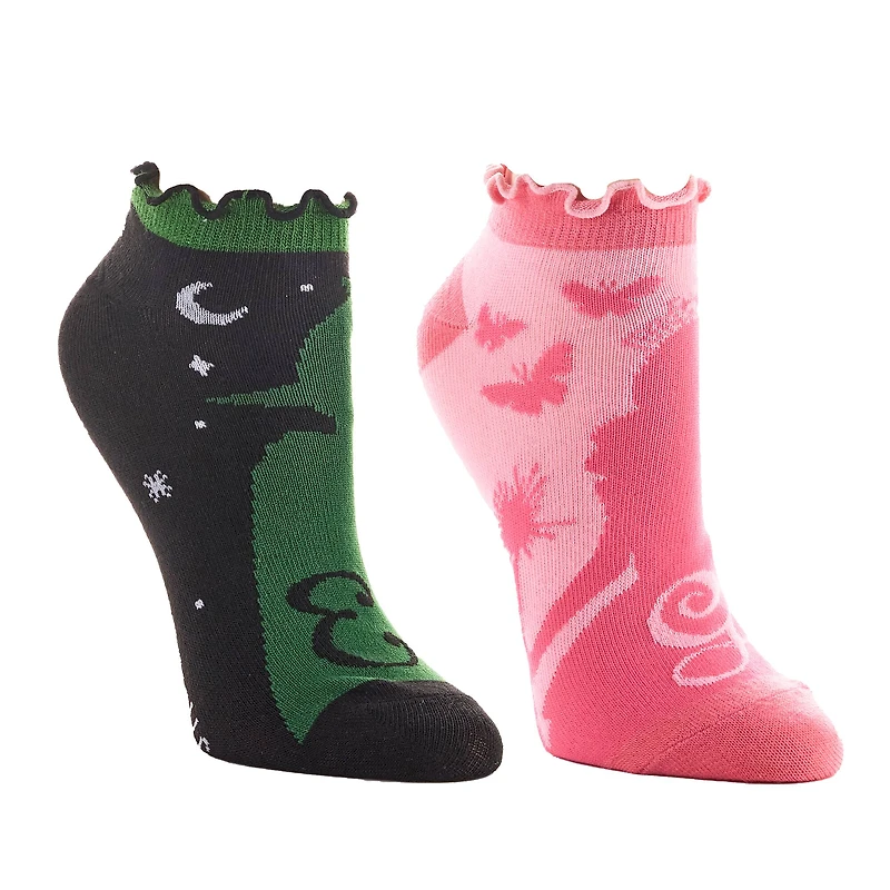 Wicked™ 2 Pair Adult Ruffled Ankle Sock Set