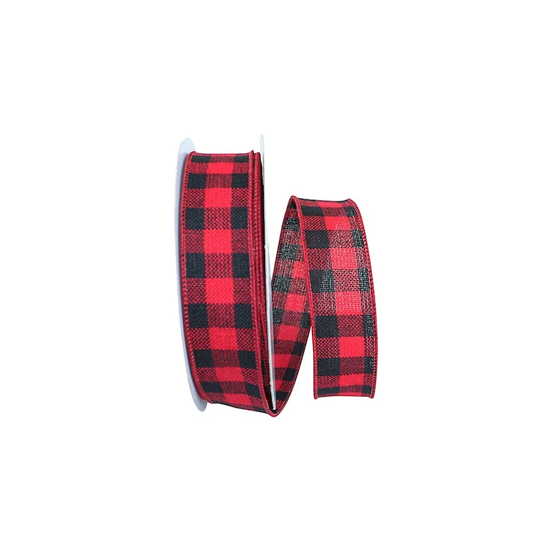 Reliant 1.5" x 20yd. Hearty Buffalo Plaid Wired Ribbon
