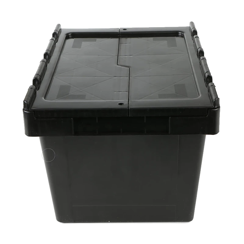 Mind Reader Black Heavy Duty Plastic Crate Storage Bin