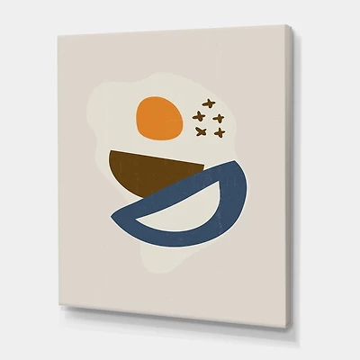 Designart - Abstract Sun Moon Geometric Print I