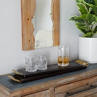 Brown Coastal Tray, Set of 2" 27", 23"