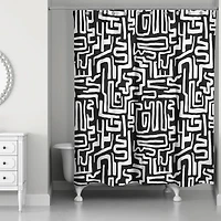 Woogly Shapes Shower Curtain