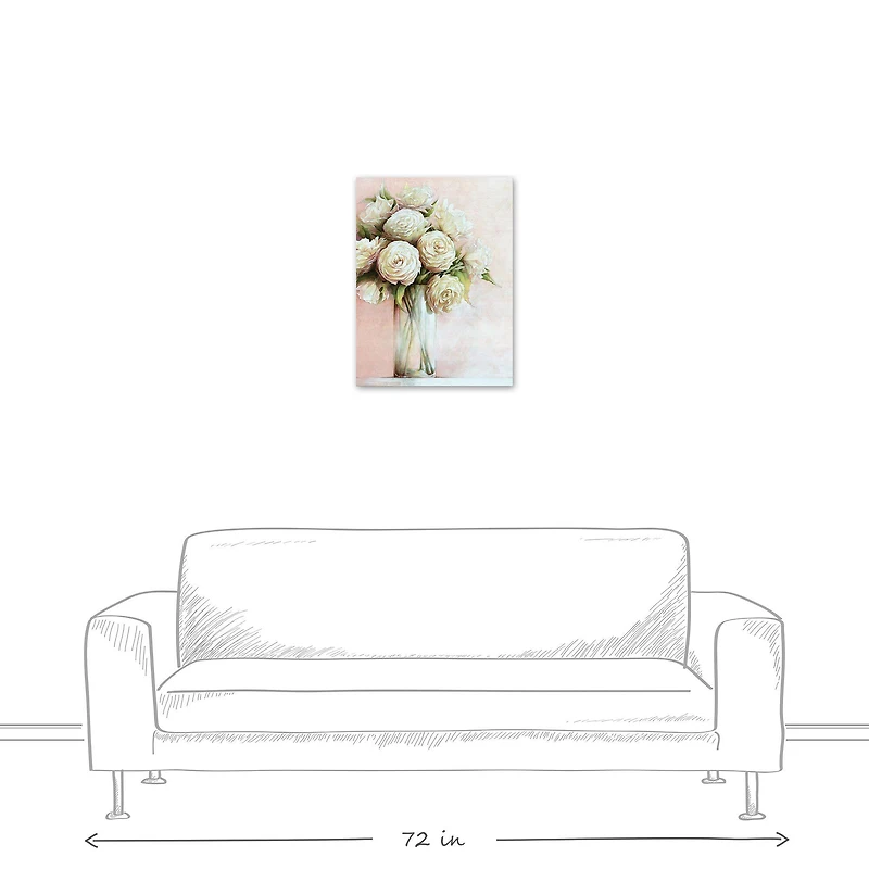 Blush Pink Bouquet 18" x 24" Canvas Wall Art