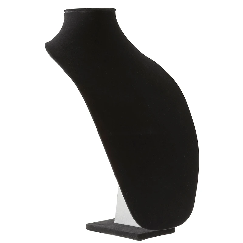 15" Black Velvet 3D Necklace Stand by Bead Landing™