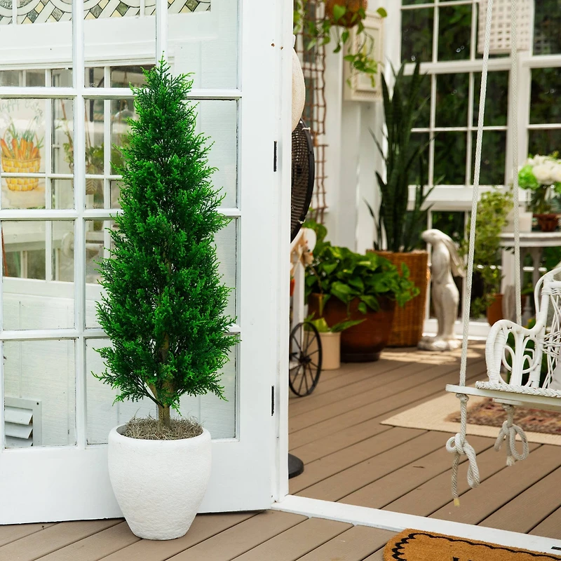 4ft. UV Resistant Artificial Cypress Tower Tree (Indoor/Outdoor)