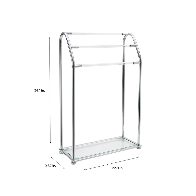 Organize It All Freestanding Acrylic Towel Rack