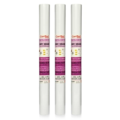 Con-Tact® Dry Erase Adhesive Roll, 3ct.