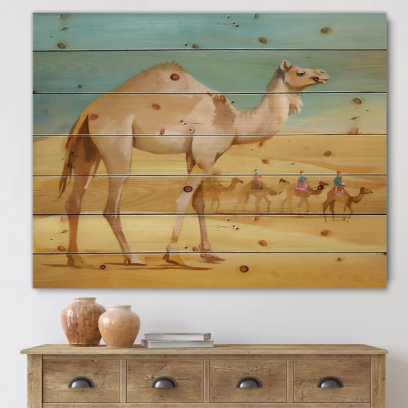 Designart - Camels In Desert