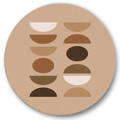 Designart - Abstract Sun Moon Geometric Print II