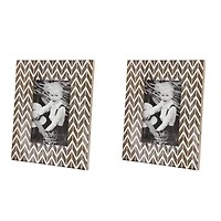 2 Pack Brown & White Modern 9" x 10" Frame