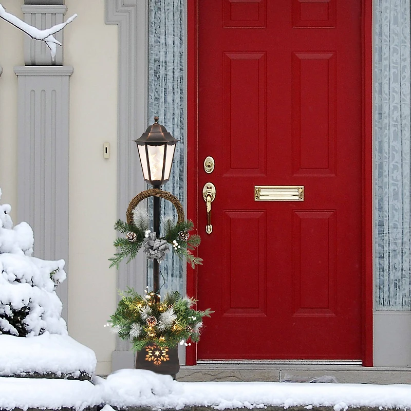 6 Pack: 4ft. Pre-Lit Christmas Lamp Post