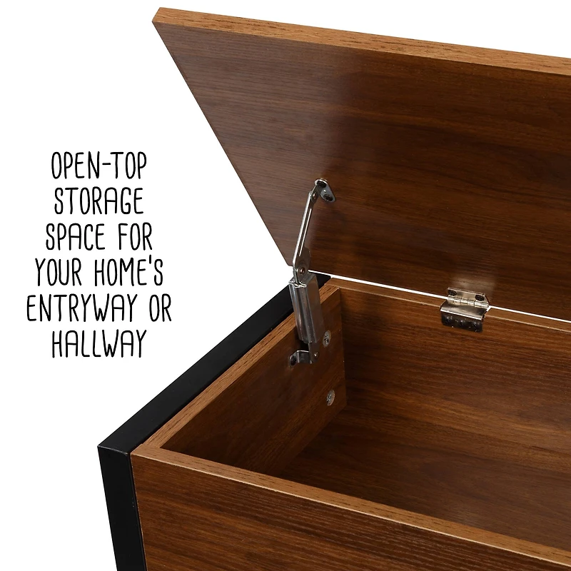 Honey Can Do Walnut Entryway Shoe Storage & Bench