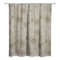 Sunflower Icons Shower Curtain