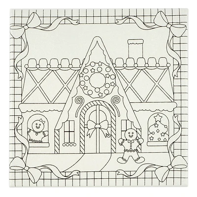Gingerbread House Glitter Canvas Kit by Creatology™