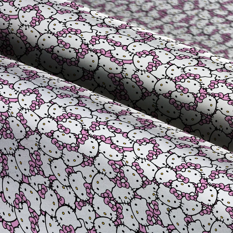 Hello Kitty® Packed Pink Bow Cotton Fabric 