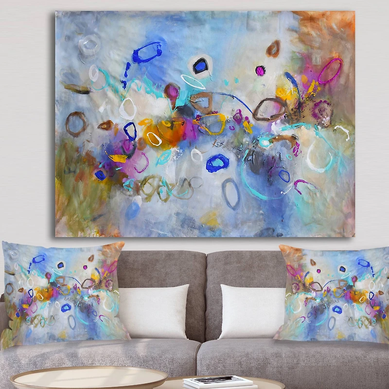 Designart - Energetic Dance Of Yellow And Blue