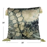 Hello Honey® Aqua Serenity Velvet Tassel Pillow