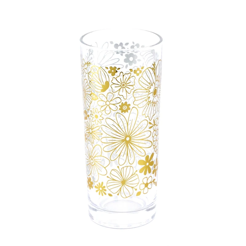 11.25" x 5" Gold Flowers Cold Transfer Sticker Wrap by Recollections™