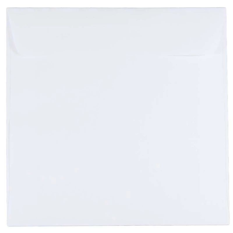 JAM Paper 6.5" x 6.5" White Square Invitation Envelopes
