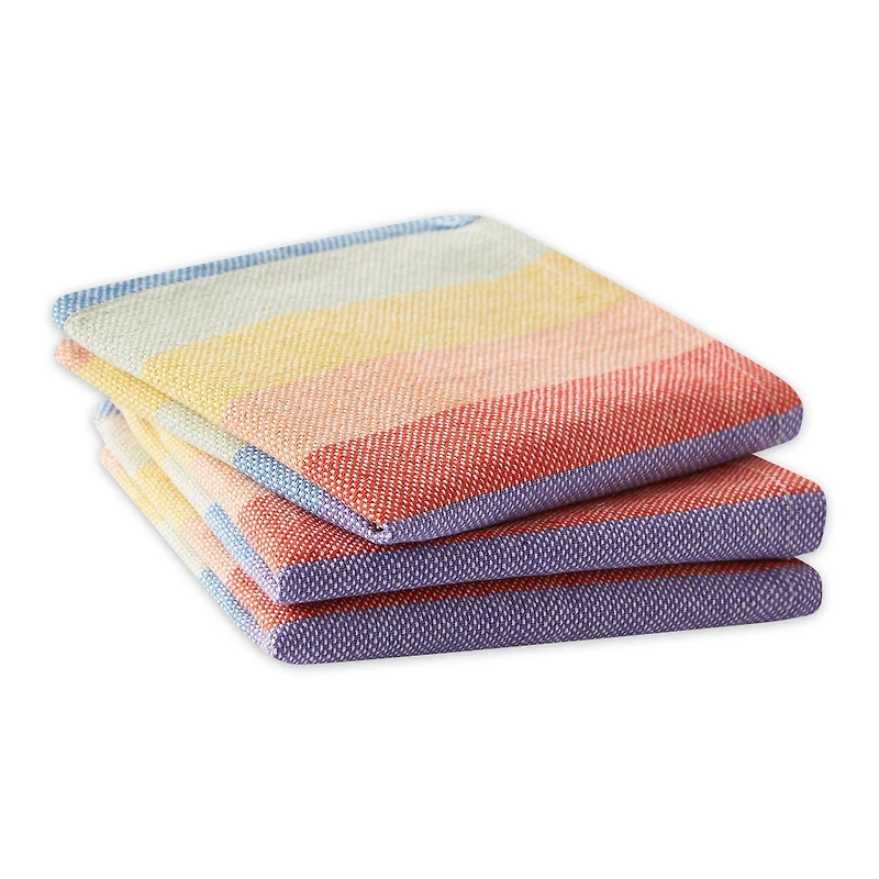 Rainbow Heavyweight Dishtowel and Dishcloth (Set of 6)