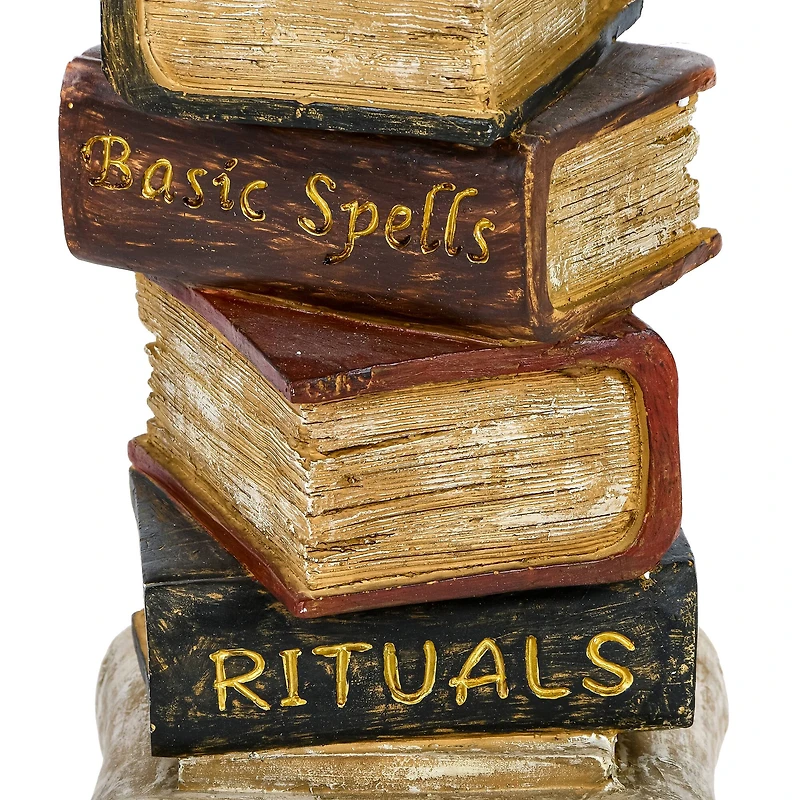 32'' Halloween Owl on Stacked Books Décor